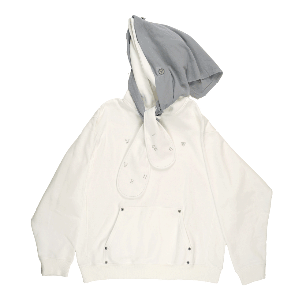 mediam フード付きスカーフ Hoodie Scarf ホワイト Living Hoodie mediam フード付きスカーフ Hoodie Scarf ホワイト Living Hoodie